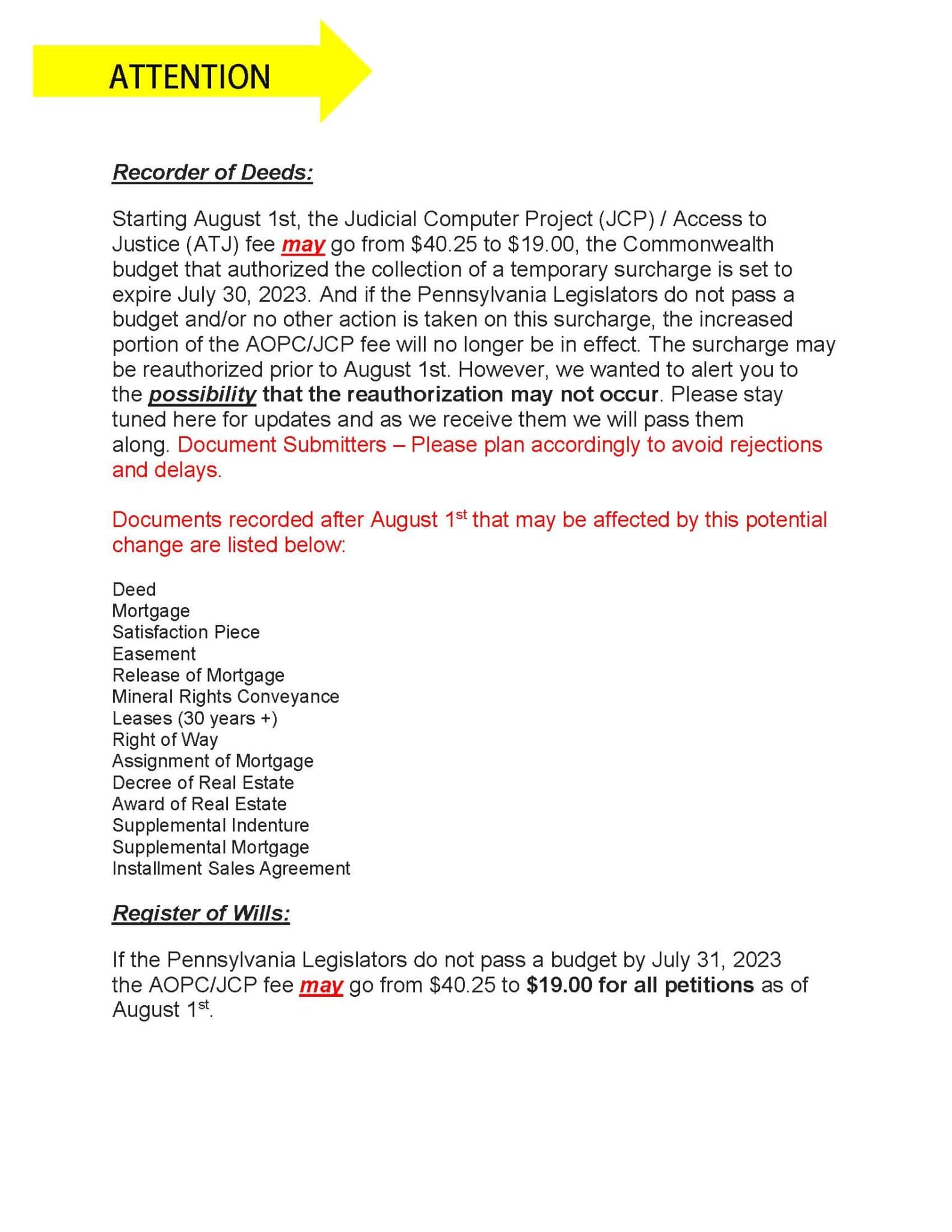 Register of Wills & Recorder of Deeds Wyoming County, PA, USA